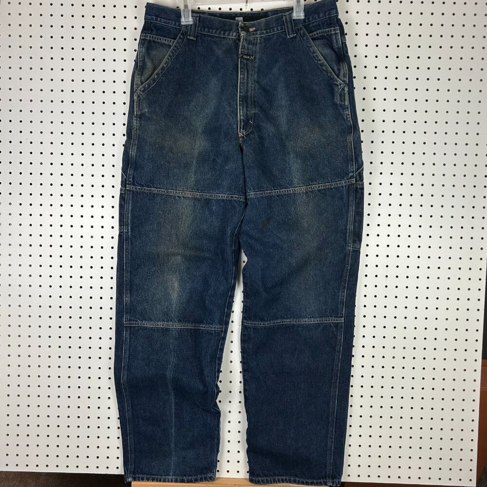 Marithe Francois Girbaud‎ 90s Jeans 36x35 Double Knee Dark Wash Hip Hop Grunge
